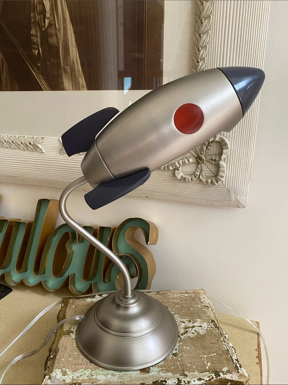 POTTERY BARN KIDS Rocketship Lamp Light